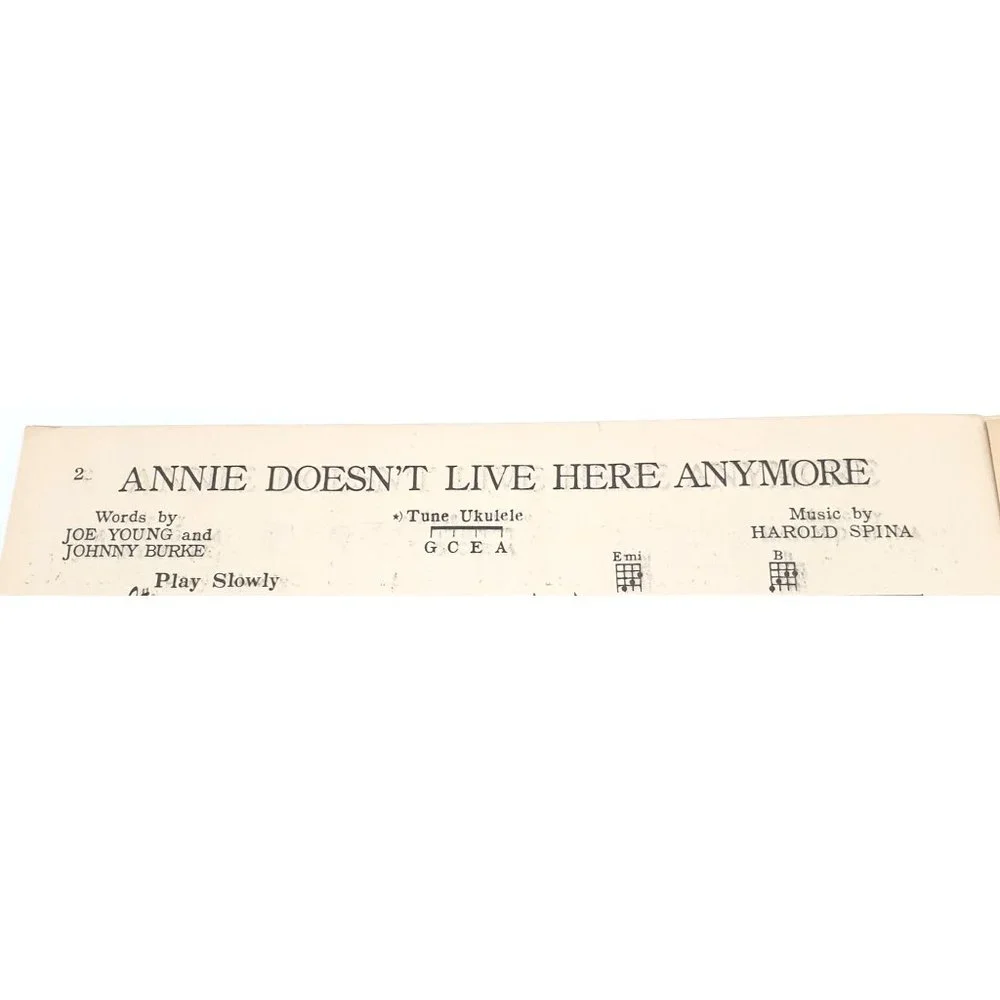Vintage Sheet Music Annie Doesn't Live Here Anymore 1933 Young Burke Spina - Picture 3 of 4